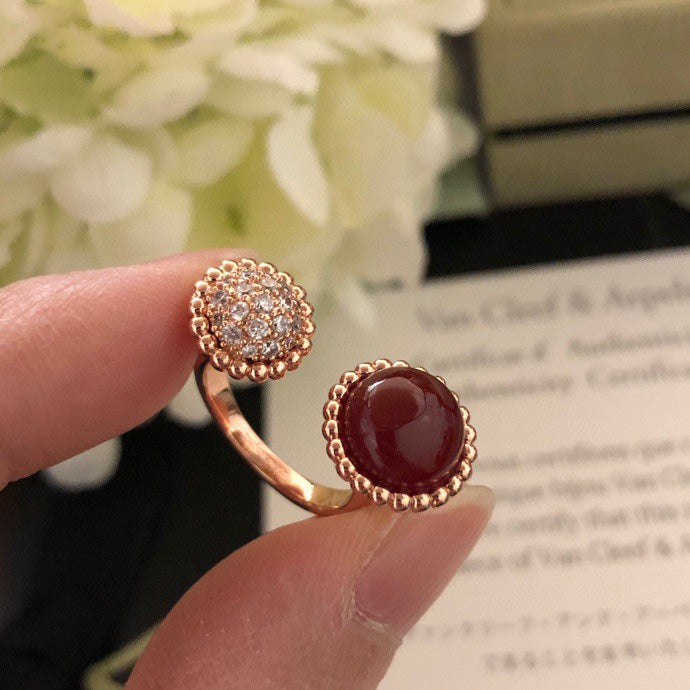 [Vera  Jewelry]PERLEE COULEURS DIAMOND ROSE GOLD BETWEEN THE FINGER RING