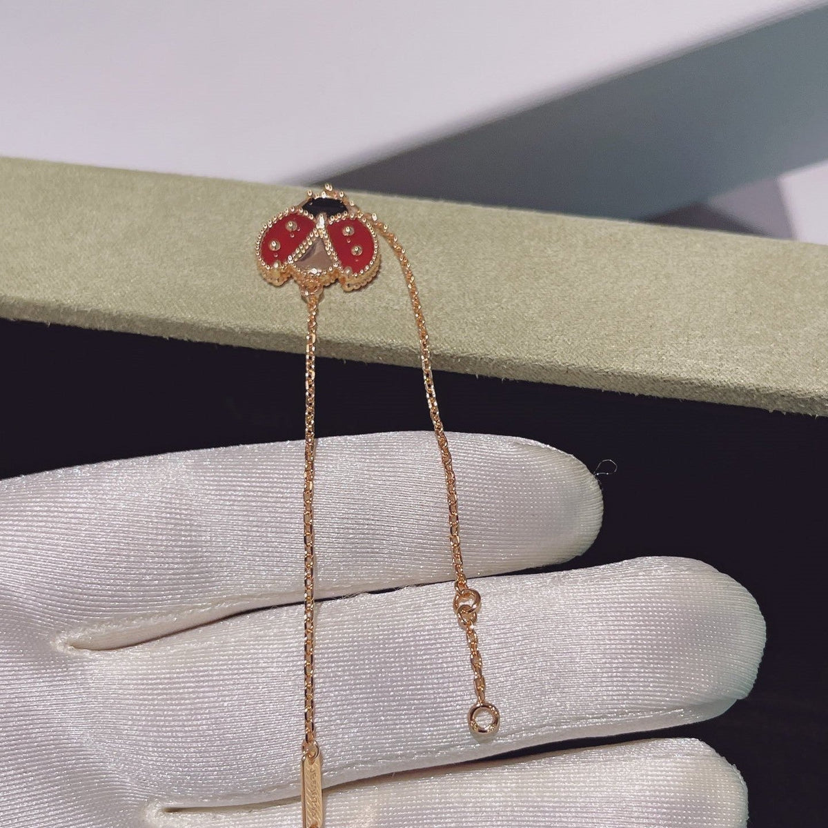 [Vera Jewelry]LUCKY SPRING 1 MOTIF PINK GOLD BRACELET