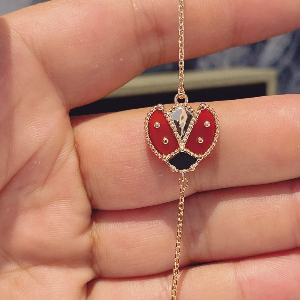 [Vera Jewelry]LUCKY SPRING 1 MOTIF PINK GOLD BRACELET