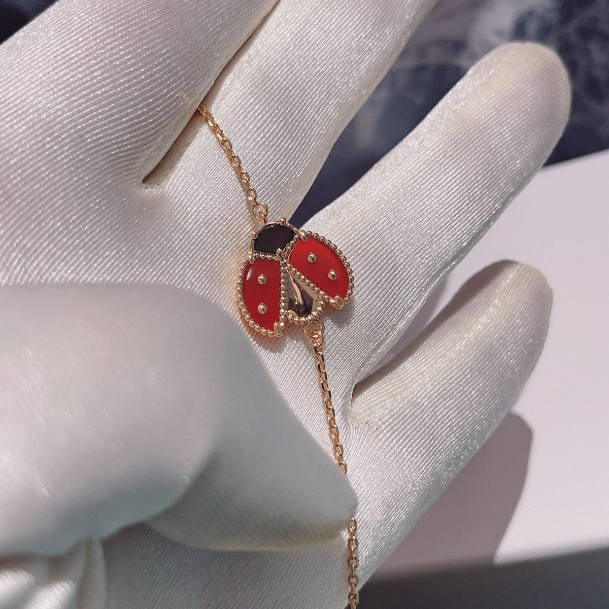 [Vera Jewelry]LUCKY SPRING 1 MOTIF PINK GOLD BRACELET