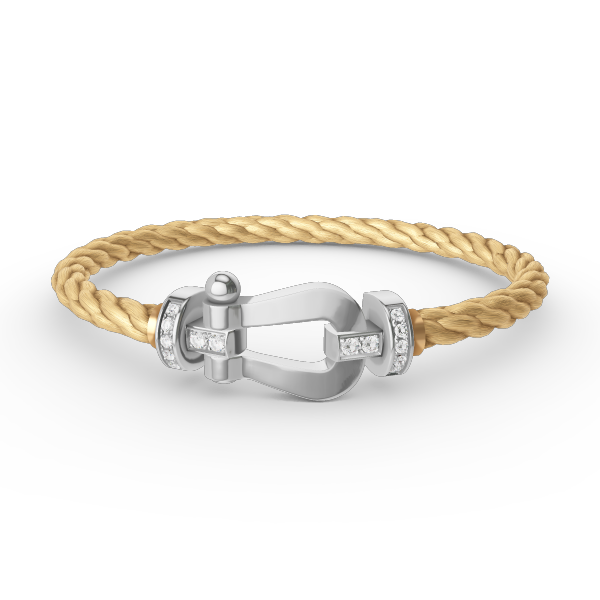 [Vera Jewelry]FORCE LARGE HORSESHOE HALF DIAMOND BRACELET SILVER