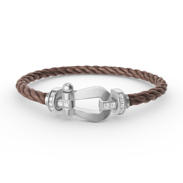 [Vera  Jewelry]FORCE LARGE HORSESHOE HALF DIAMOND BRACELET SILVER