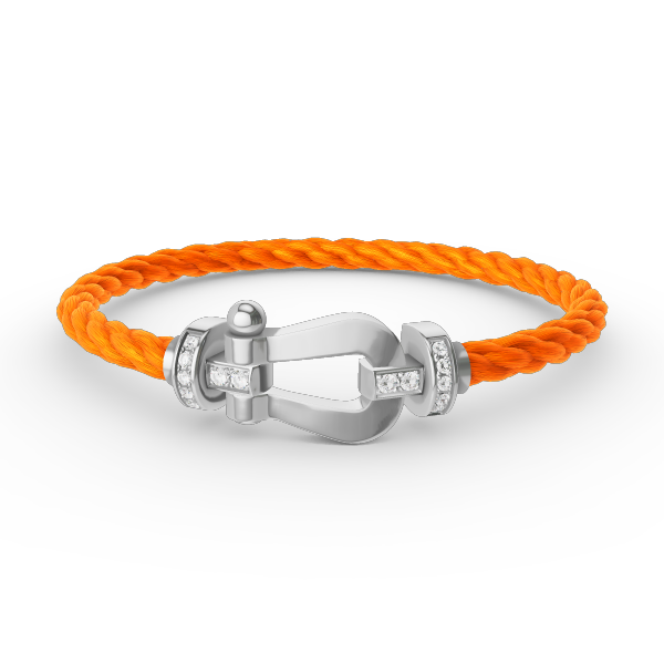 [Vera Jewelry]FORCE LARGE HORSESHOE HALF DIAMOND BRACELET SILVER