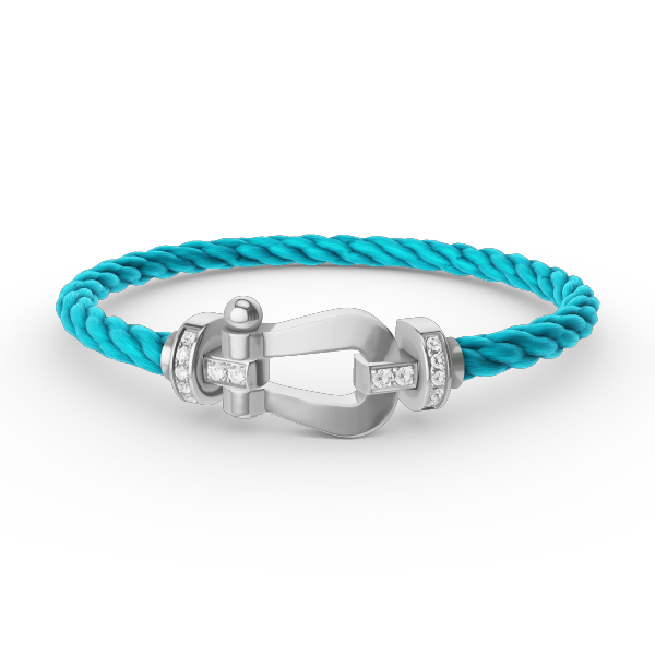 [Vera  Jewelry]FORCE LARGE HORSESHOE HALF DIAMOND BRACELET SILVER