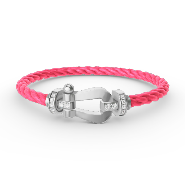 [Vera  Jewelry]FORCE LARGE HORSESHOE HALF DIAMOND BRACELET SILVER
