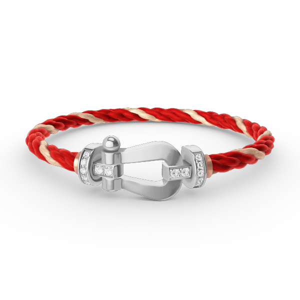 [Vera Jewelry]FORCE LARGE HORSESHOE HALF DIAMOND BRACELET SILVER