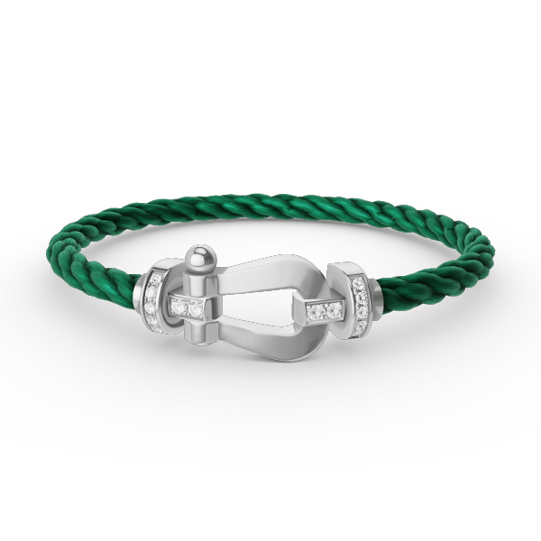 [Vera Jewelry]FORCE LARGE HORSESHOE HALF DIAMOND BRACELET SILVER
