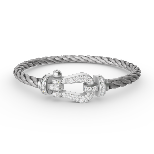 [Vera Jewelry]FORCE LARGE HORSESHOE FULL DIAMOND BRACELET SILVER