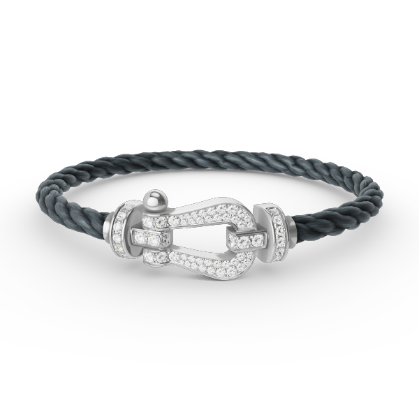 [Vera Jewelry]FORCE LARGE HORSESHOE FULL DIAMOND BRACELET SILVER