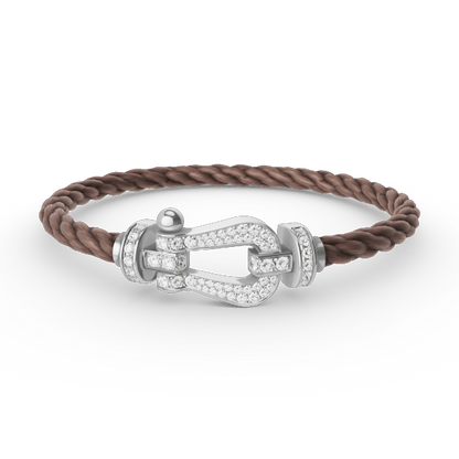 [Vera Jewelry]FORCE LARGE HORSESHOE FULL DIAMOND BRACELET SILVER