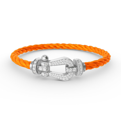 [Vera Jewelry]FORCE LARGE HORSESHOE FULL DIAMOND BRACELET SILVER