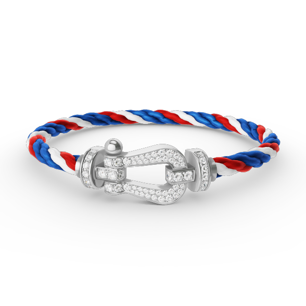 [Vera  Jewelry]FORCE LARGE HORSESHOE FULL DIAMOND BRACELET SILVER
