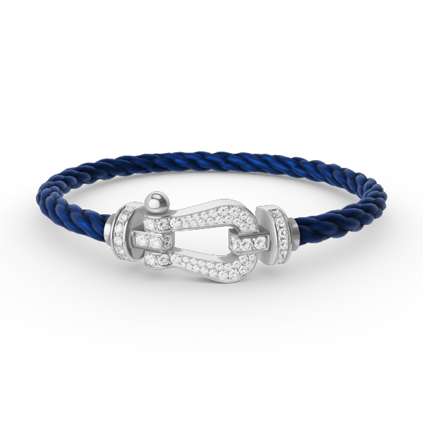 [Vera  Jewelry]FORCE LARGE HORSESHOE FULL DIAMOND BRACELET SILVER