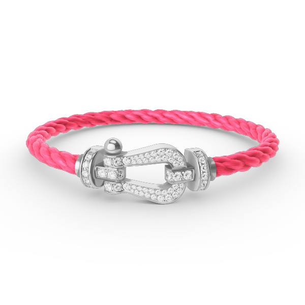 [Vera  Jewelry]FORCE LARGE HORSESHOE FULL DIAMOND BRACELET SILVER