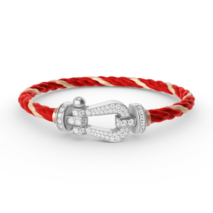 [Vera Jewelry]FORCE LARGE HORSESHOE FULL DIAMOND BRACELET SILVER