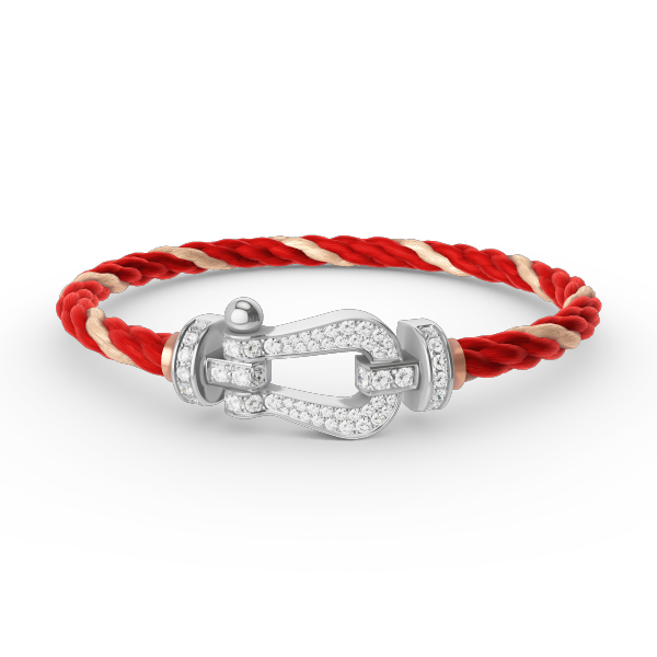 [Vera  Jewelry]FORCE LARGE HORSESHOE FULL DIAMOND BRACELET SILVER
