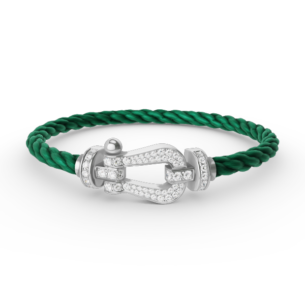 [Vera  Jewelry]FORCE LARGE HORSESHOE FULL DIAMOND BRACELET SILVER