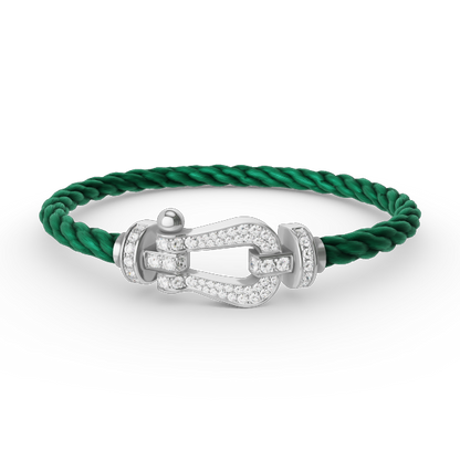 [Vera Jewelry]FORCE LARGE HORSESHOE FULL DIAMOND BRACELET SILVER