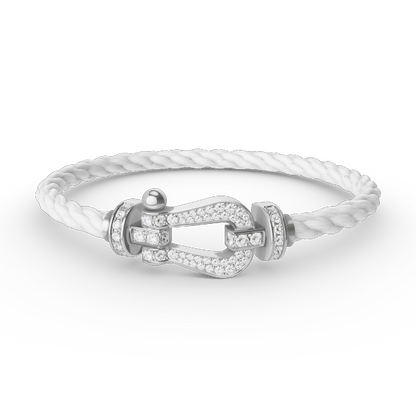 [Vera Jewelry]FORCE LARGE HORSESHOE FULL DIAMOND BRACELET SILVER