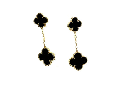 [Vera Jewelry]CLOVER 2 MOTIFS  EARRINGS (MULTIPLE CHOICESC