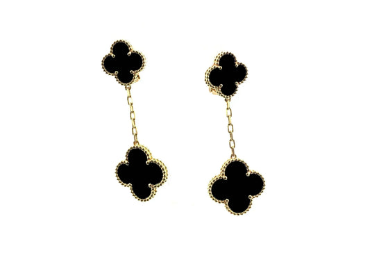 [Vera Jewelry]CLOVER 2 MOTIFS  EARRINGS (MULTIPLE CHOICESC