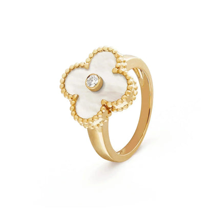 [Vera  Jewelry]CLOVER PINK MOP RING GOLD DIAMOND