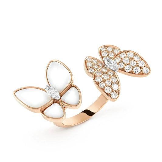 [Vera Jewelry]TWIN BUTTERFLY DIAMOND MOP RING