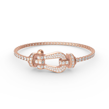 [Vera Jewelry]FORCE  LARGE HORSESHOE FULL DIAMOND TENNIS BRACELET